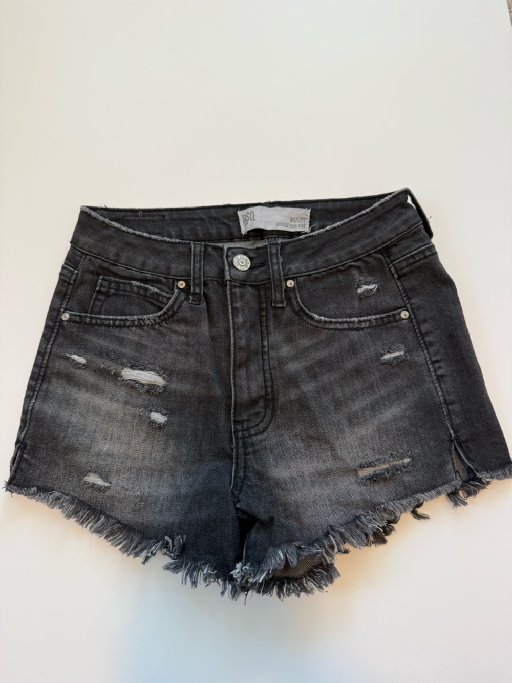 Black High Rise Jean Shorts Size 00